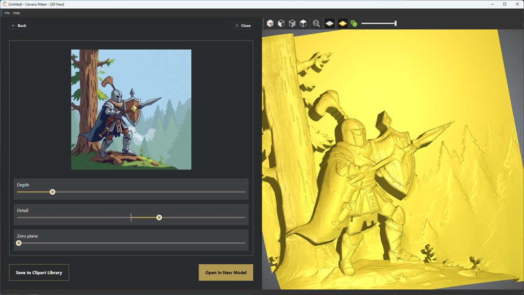 The results of using the not so good prompt in the text to relief tool
