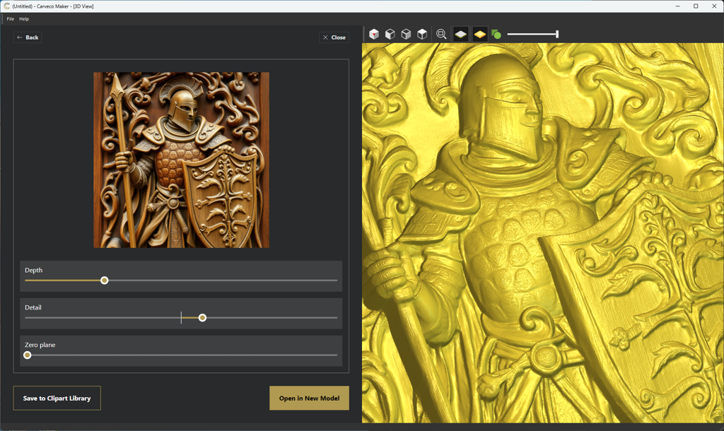 The results of using the good prompt in the text to relief tool